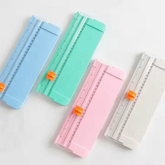 Guilhotina Cortador de Papel A4 Portátil Lâmina para Escritório Artesanato Scrapbook Fotos