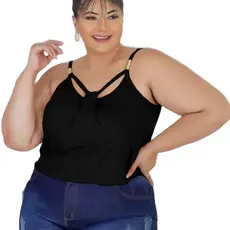 Blusinha Plus Size feminina soltinha  estilosa de alcinha moda primavera verão