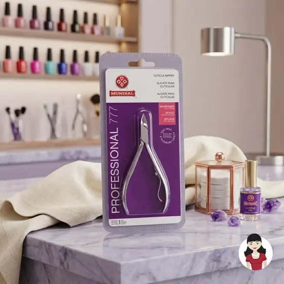 Alicate Mundial Aco Inox Professional 777 para Unhas e Cuticulas