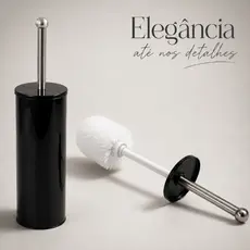 Escova Sanitária para Vaso com Suporte e Base Limpeza Banheiro Cerdas Firmes Design Matte
