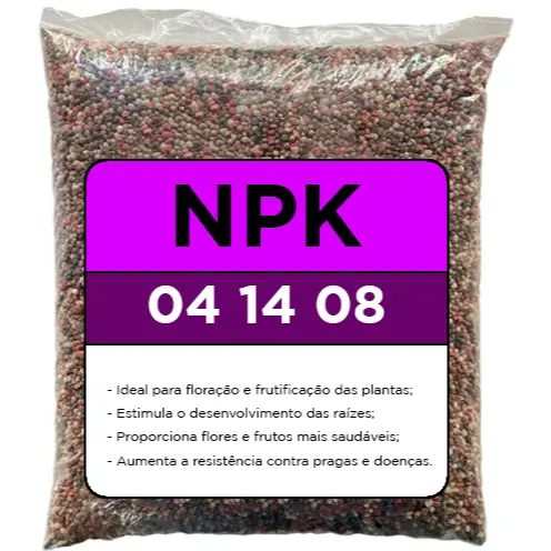 Fertilizante Npk 041408 - Adubo para cobertura floração e frutíferas