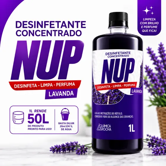 Desinfetante Lavanda Perfumado 1L Para Casa Banheiro Cozinha Pisos Limpeza Profunda Higiene Diário,