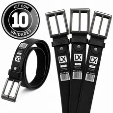 Kit 10 peças sortido cinto masculino social preto ou marrom  adulto couro sintético casamento