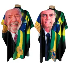 CAPAS CORTE BARBEIRO CABELELEIRO BARBEARIA EM MICROFIBRA PERSONALIZADA CORTAR CABELO ADULTO LULA BOLSONARO DESENHOS