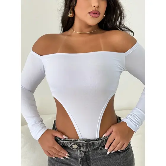 Body Cavado Manga Longa Sem Bojo Moda Blogueira Versatil Moda Gringa
