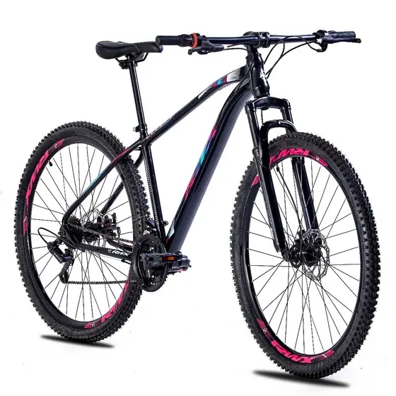 KIT BICICLETA BIKE MTB AÇO CARBONO RWX ARO 29 21V - FREIO A DISCO - TAM.  17.