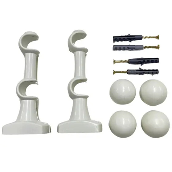 Kit Par de Suporte Para Cortina Varão Simples Com Ponteira Duplo Reforçado 19/19mm