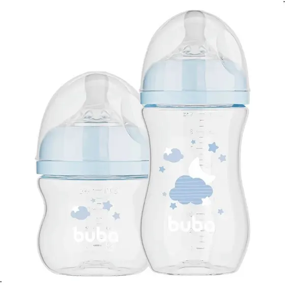 Kit Mamadeira Anticólica Buba 120ml e 270ml Easy Flow