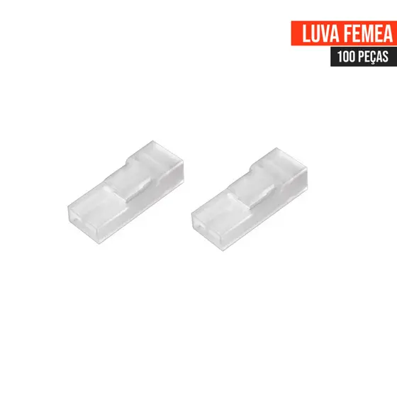 Luva Femea capa para Terminal Encaixe C/ Trava 100 Unidades