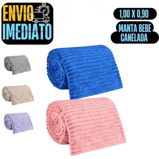 Manta Soft Canelada ou Liso Baby Premium GR181