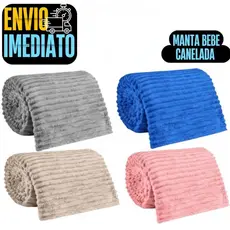 Manta Lisa Para Bebê Cobertor Infantil Tecido Soft Canelado 0,90 x1M Qualidade GR183