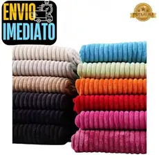 Mantinha Lisa Canelada Para Bebe Quentinha Toque Macio Antialérgica Soft Microfibra GR173
