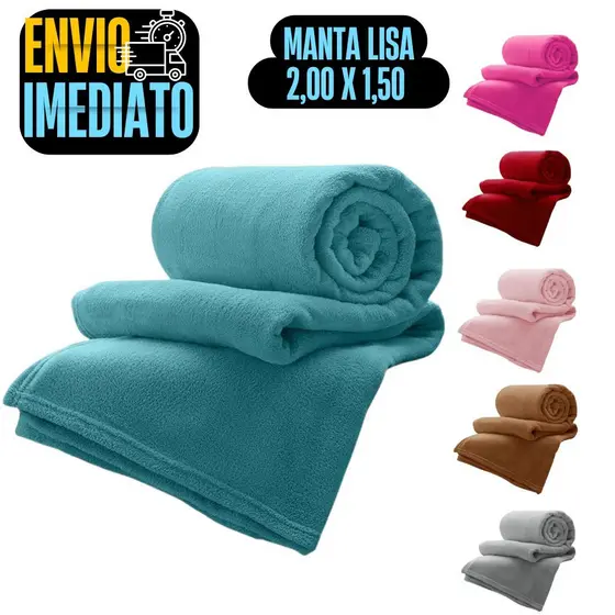 Manta Lisa Cobertor Tecido Soft  1,50 x 2M GR179 Premium