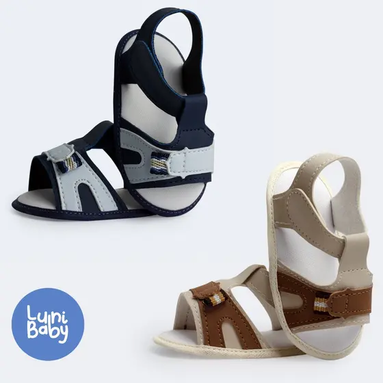 SANDÁLIA PARA BEBÊS RECÉM NASCIDO INFANTIL MENINO LUNI BABY - CONFORTO