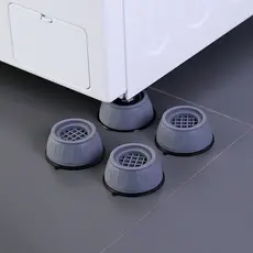Kit 4 Apoio De Pé Máquina De Lavar Roupa Universal Amortecedor Silencioso Para Lavanderia E Cozinha