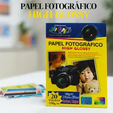 Papel Fotográfico A4 180g Glossy Resistente a Água