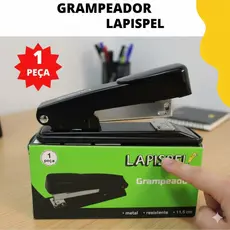 Grampeador Lapispel 11,5cm  De metal Resistente Grampeia até 16 páginas
