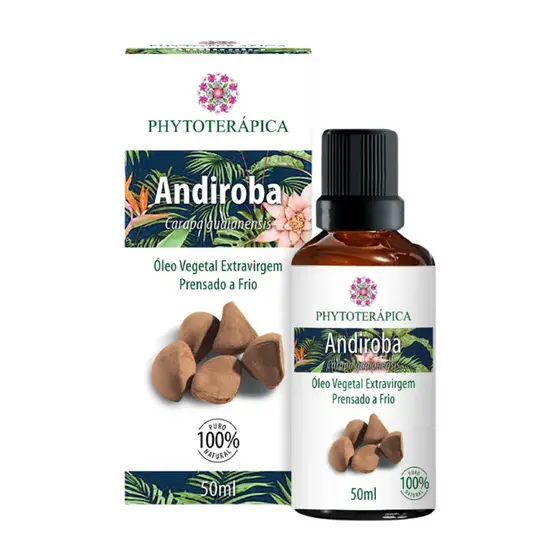 Phytoterápica Óleo Vegetal de Andiroba 50ml - Alívio Muscular, Hidratação e Ação Rejuvenescedora