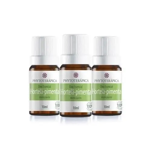 Kit 3x Óleo Essencial de Hortelã-Pimenta (Menta) - 10ml