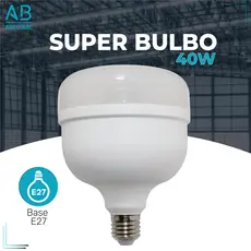 Super Bulbo Lâmpada LED 40W E27 Alta Potência Luz Branca 6500k Bivolt 110-220V