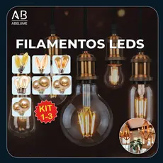 Lâmpada Filamento Vela Led Luz Quente C35 G80 G95 G125 G45 ST64 Ambar Retro Vintage 110V-220V Bivolt