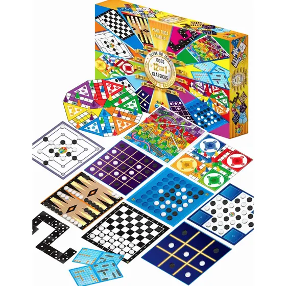 Super Combo Kit 12 Jogos Tabuleiro Classicos Divertidos