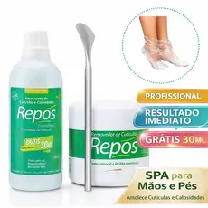Spa Dos Pés Amaciante De Calos + Creme Hidratante Para Cutículas E Calos + 6 Botinhass