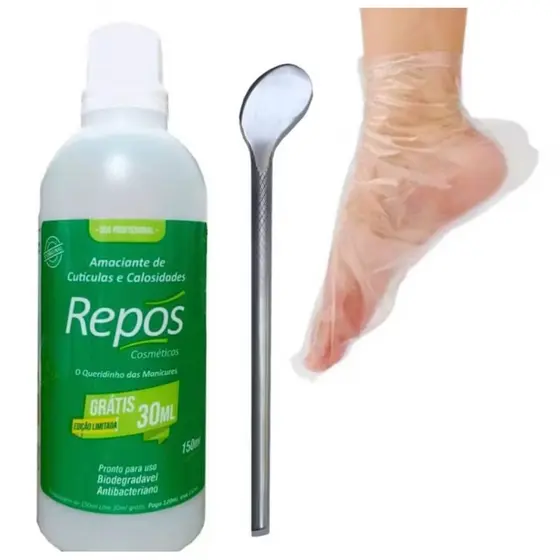 Kit Spa dos Pés Repós Espátula 222  10 Botinhas Pés lisos