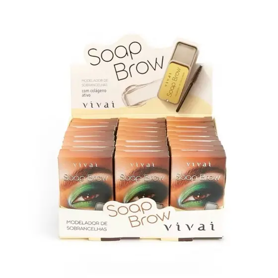Vivai Soap Brow Modelador de Sobrancelhas com Colágeno - Fixação e Tratamento, Volumoso e Natural