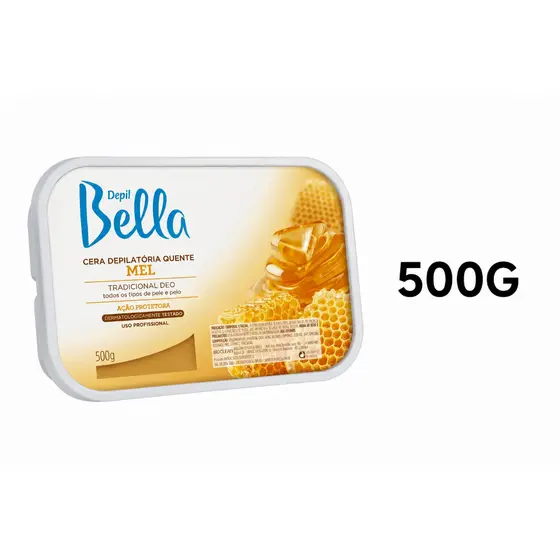 Cera Quente Em Barra Depilatória Depil Bella Mel Deo 500g Nova formula remove mais pelos