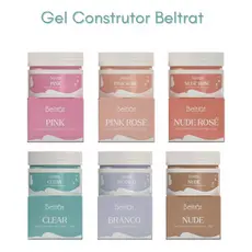 Gel Construtor 24g Beltrat Nude Branco Pink Rose