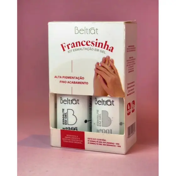 Kit Francesinha Beltrat Esmalte em Gel Renda e Branco