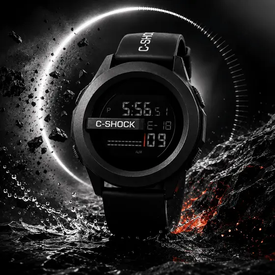 Rel贸gio Masculino Digital Esportivo C-SHOCK Prova D'谩gua Multifuncional Ilumina莽茫o Cron么metro Alarme LED