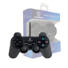 Controle Gamer PS3 - COM FIO - Wired PC Computador Kapbom KAP-3