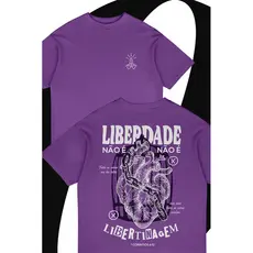 Camiseta Cristã Roxa “Liberdade Não é Libertinagem” – 1 Coríntios 6:12 – Unissex – 100% Algodão