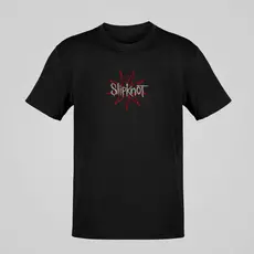 Camiseta Slipknot Pentagrama Vermelho – Estampa Minimalista Banda de Metal – Unissex Rock