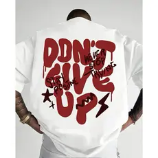 camiseta oversized nunca desista stretwear unissex algodão