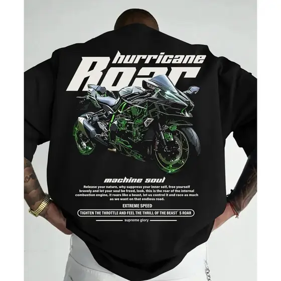 camiseta motociclista hurricane roar esportiva unissex