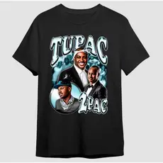 Camiseta Tupac ou Thiaguinho Meme Engraçado 2025 Vintage Sátira Blusa Masculina