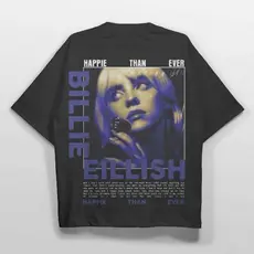 Camiseta Oversized Billie Eilish – Happier Than Ever – Unissex – Estampa Exclusiva