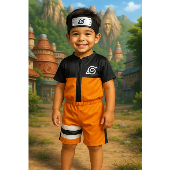 FANTASIA INFANTIL NARUTO MACACÃO MENINOS ANIVERSARIOS FESTAS CARNAVAL