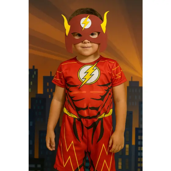 FANTASIA INFANTIL FLASH MENINOS ANIVERÁRIOS FESTAS CARNAVAL