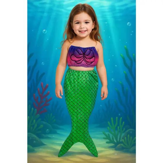 FANTASIA INFANTIL SEREIA MENINAS ANIVERÁRIOS FESTAS CARNAVAL