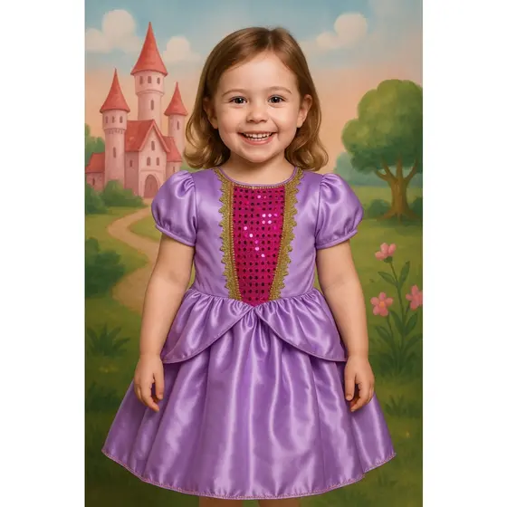 FANTASIA INFANTIL PRINCESA SOFIA MENINAS FESTAS ANIVERSARIOS CARNAVAL