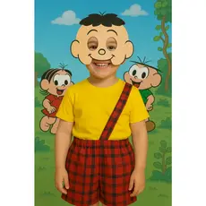 FANTASIA INFANTIL CASCAO MENINO - TURMA DA MONICA - FESTAS CARNAVAL
