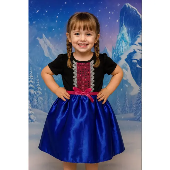 FANTASIA INFANTIL FROZEN ANNA MENINAS ANIVERÁRIOS FESTAS CARNAVAL