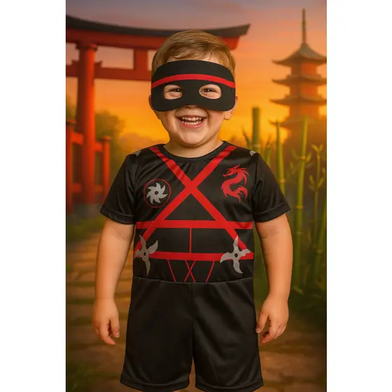 FANTASIA INFANTIL NINJA MENINOS ANIVERÁRIOS FESTAS CARNAVAL