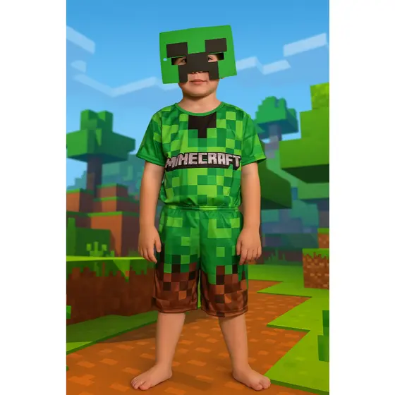 FANTASIA INFANTIL MINECRAFT MENINOS ANIVERÁRIOS FESTAS CARNAVAL