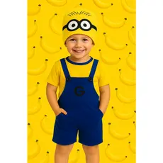 FANTASIA INFANTIL CONJUNTO MINIONS MENINOS ANIVERÁRIOS FESTAS CARNAVAL
