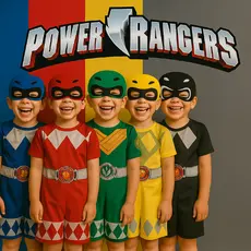 FANTASIA INFANTIL POWER RANGER MENINOS ANIVERÁRIOS FESTAS CARNAVAL